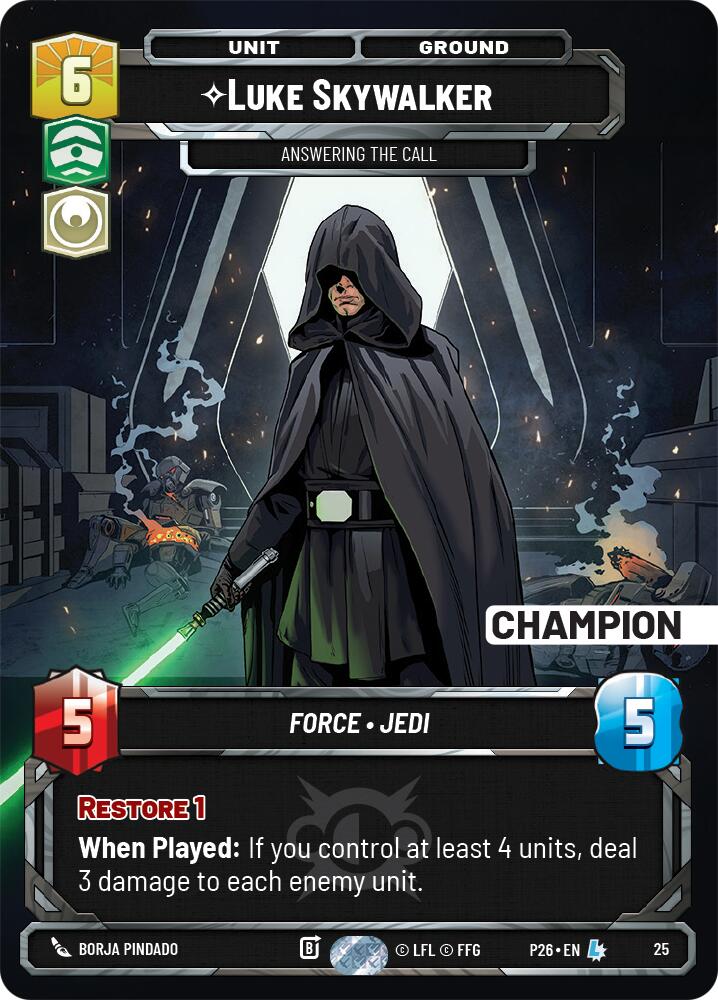 Luke Skywalker -  Answering the Call (Champion) card image