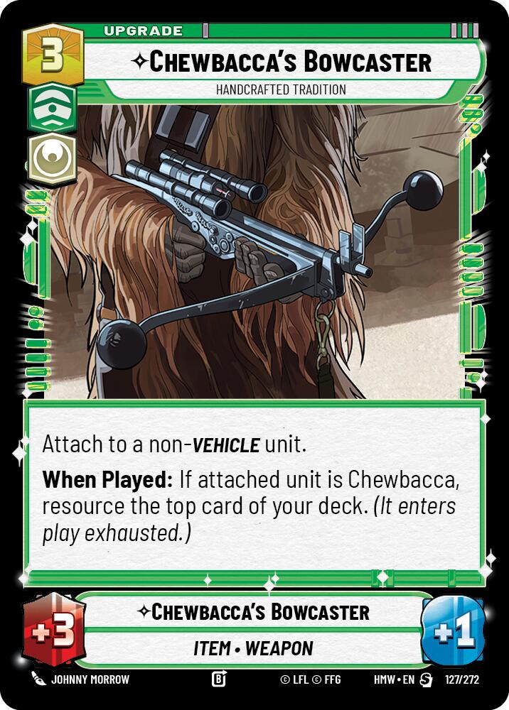 Chewbacca's Bowcaster - Handcrafted Tradition card image