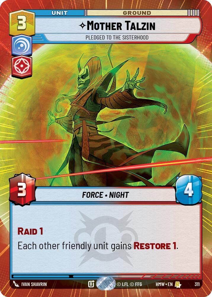 Mother Talzin - Pledged to the Sisterhood (Hyperspace) card image