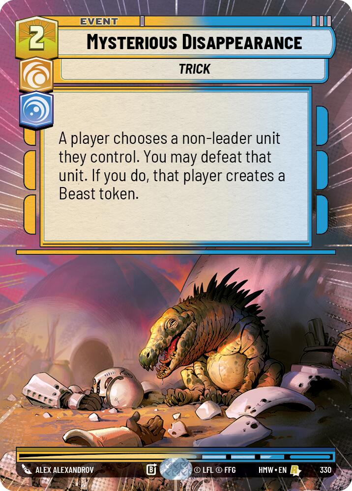 Mysterious Disappearance (Hyperspace) card image