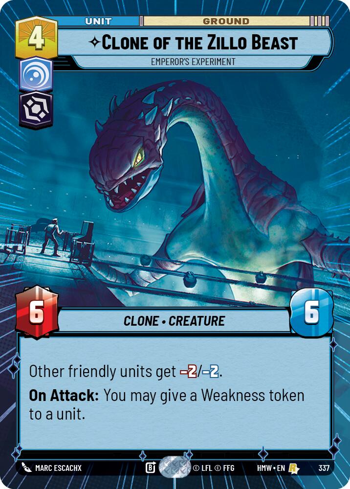 Clone of the Zillo Beast - Emperor's Experiment (Hyperspace) card image