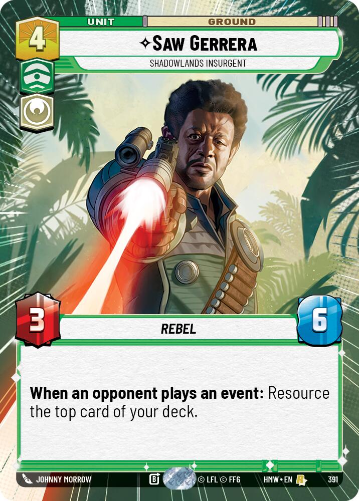 Saw Gerrera - Shadowlands Insurgent (Hyperspace) card image