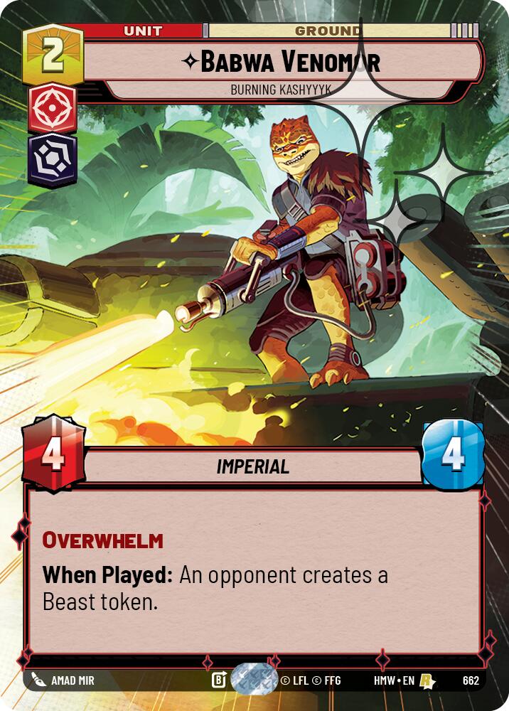 Babwa Venomor - Burning Kashyyyk (Hyperspace Foil) card image