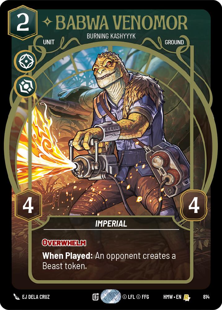 Babwa Venomor - Burning Kashyyyk (Prestige) card image