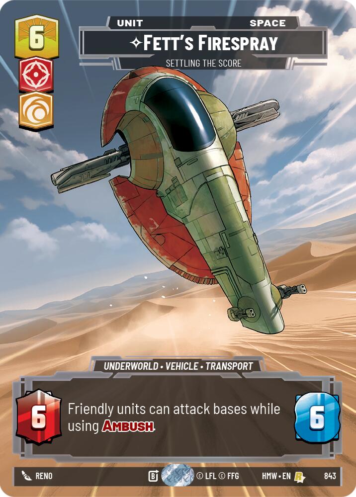 Fett's Firespray - Settling the Score (Prestige) card image