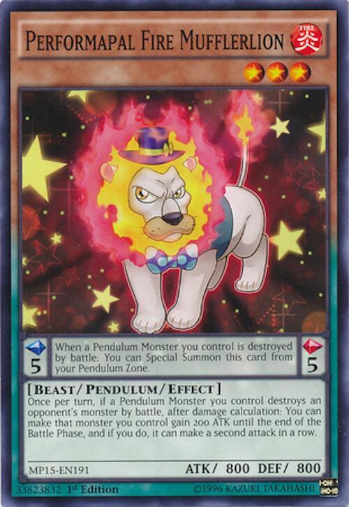Performapal Fire Mufflerlion card image