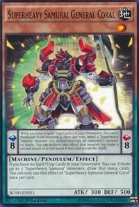 Superheavy Samurai General Coral (1st Edition) card image