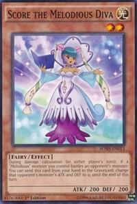 Score the Melodious Diva (1st Edition) card image