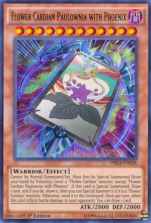 Flower Cardian Paulownia with Phoenix card image