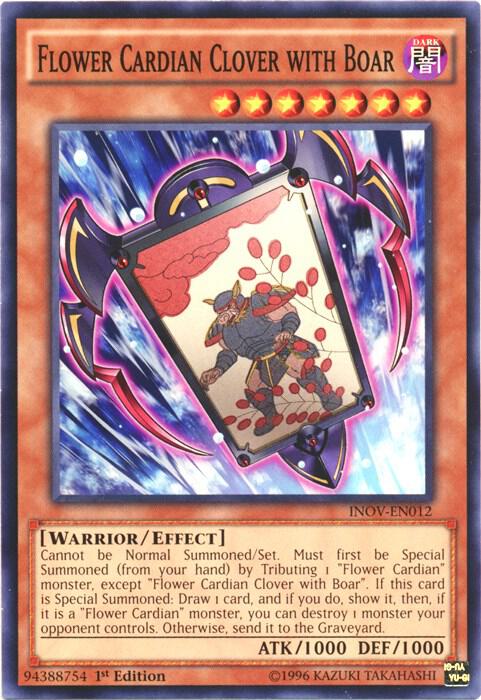 Flower Cardian Clover with Boar card image