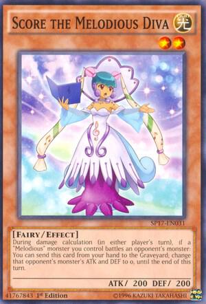 Score the Melodious Diva (Starfoil) card image