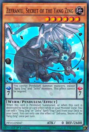 Zefraniu, Secret of the Yang Zing card image