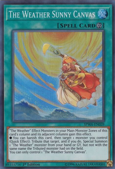 The Weather Sunny Canvas card image