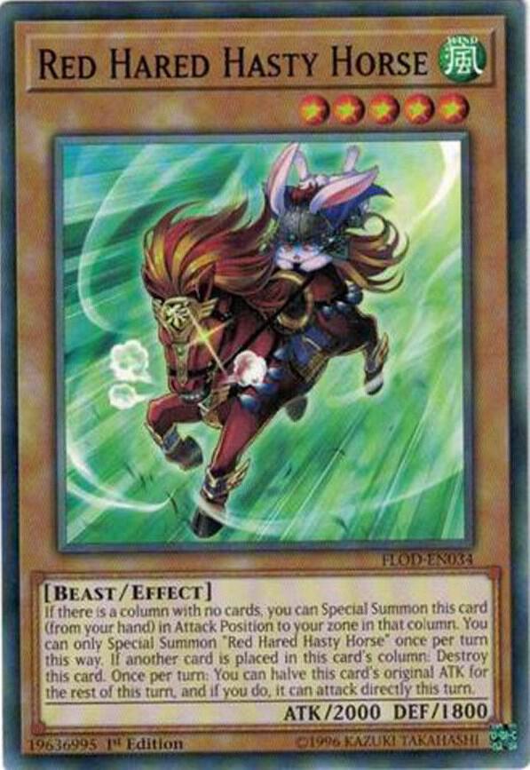 Red Hared Hasty Horse card image