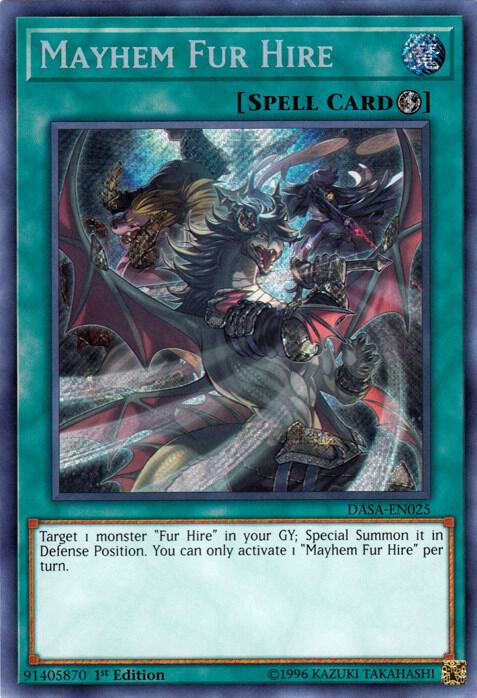 Mayhem Fur Hire (1st Edition) card image