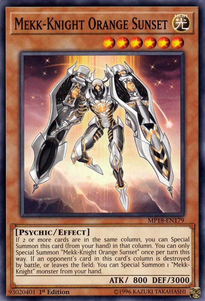 Mekk-Knight Orange Sunset card image
