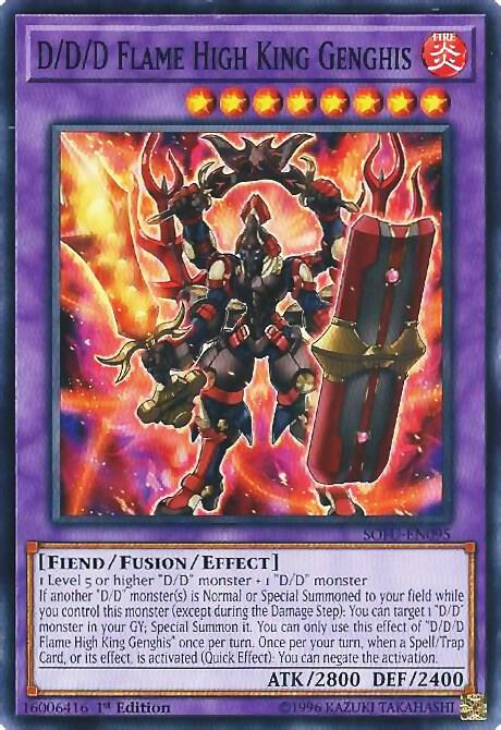 D/D/D Flame High King Genghis (1st Edition) card image