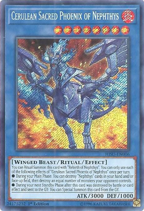 Cerulean Sacred Phoenix of Nephthys card image