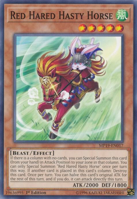 Red Hared Hasty Horse card image