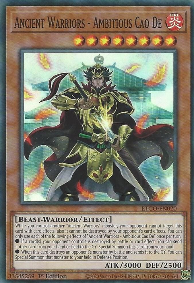 Ancient Warriors - Ambitious Cao De (1st Edition) card image