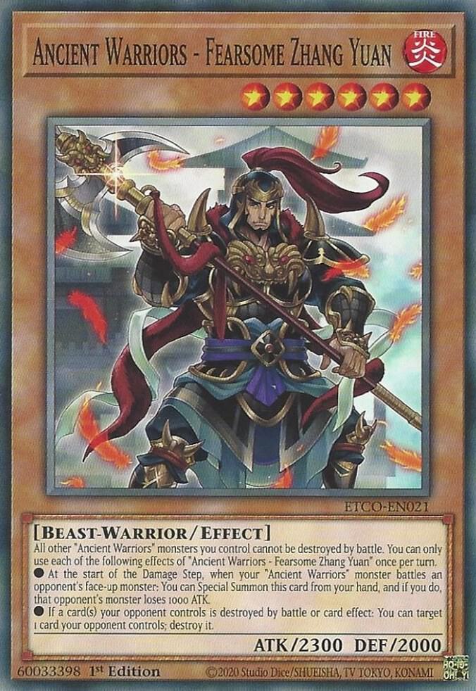 Ancient Warriors - Fearsome Zhang Yuan (1st Edition) card image
