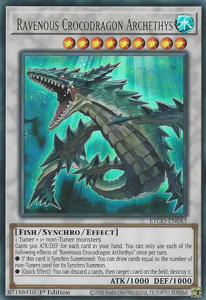 Ravenous Crocodragon Archethys (1st Edition) card image