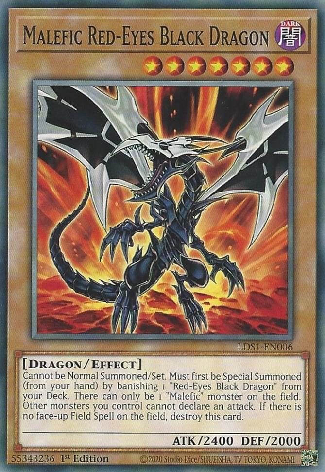 Malefic Red-Eyes Black Dragon (1st Edition) card image