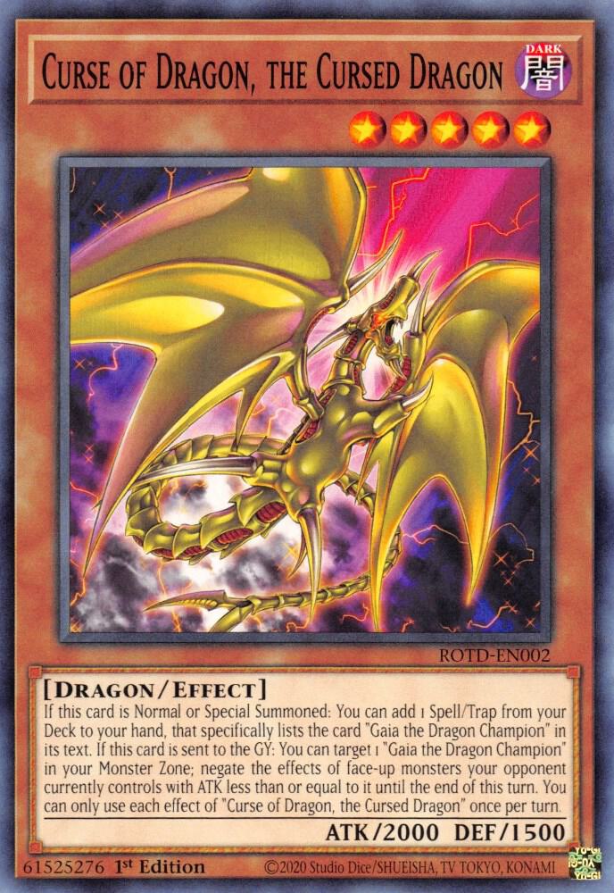 Curse of Dragon, the Cursed Dragon (1st Edition) card image