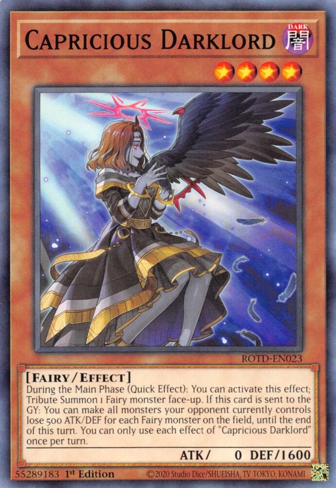 Capricious Darklord (1st Edition) card image