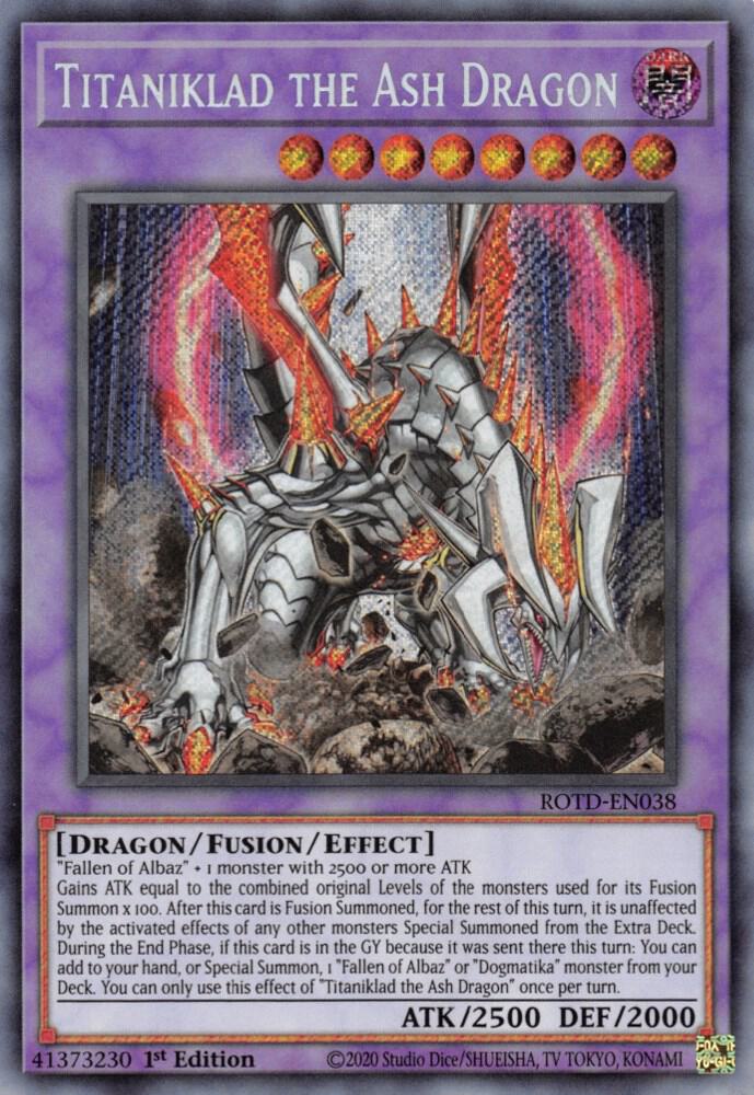 Titaniklad the Ash Dragon (1st Edition) card image