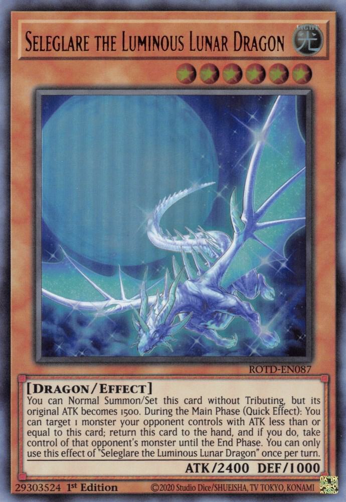 Seleglare the Luminous Lunar Dragon (1st Edition) card image