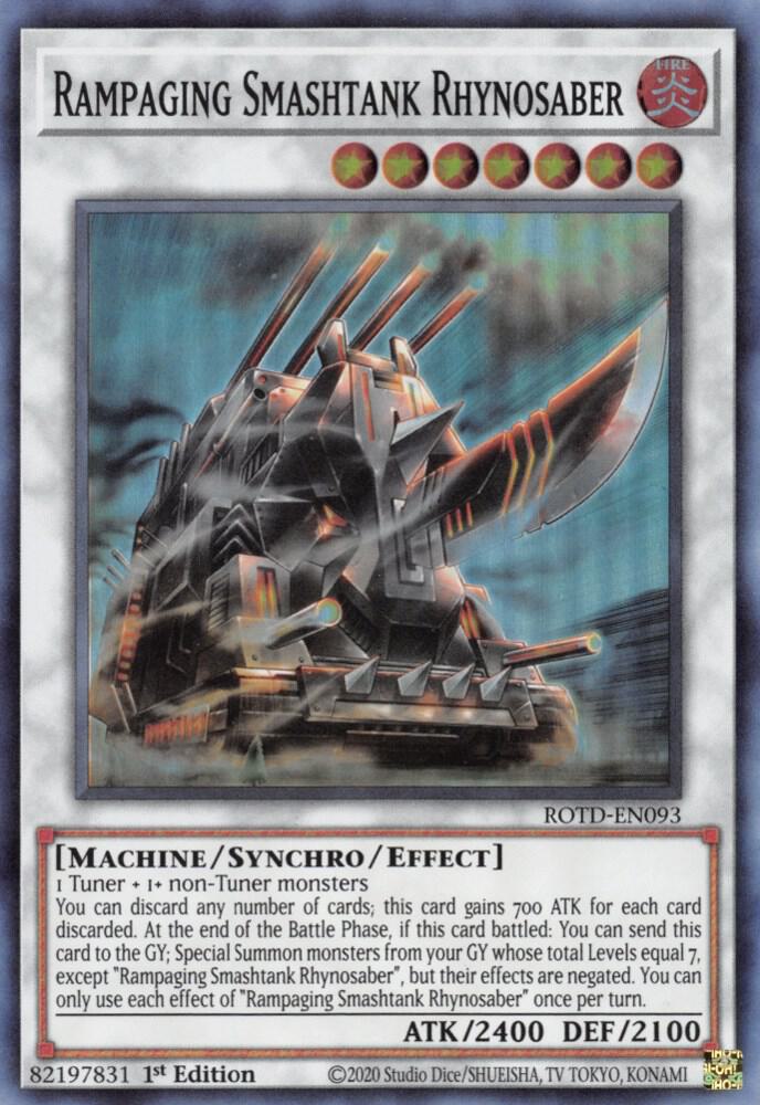 Rampaging Smashtank Rhynosaber (1st Edition) card image
