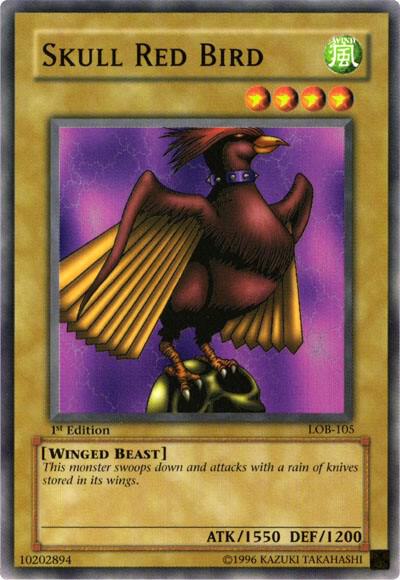 Skull Red Bird card image