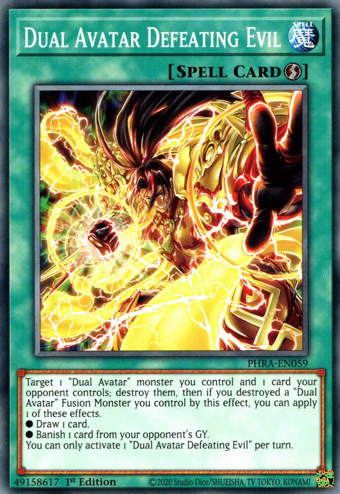 Dual Avatar Defeating Evil (1st Edition) card image