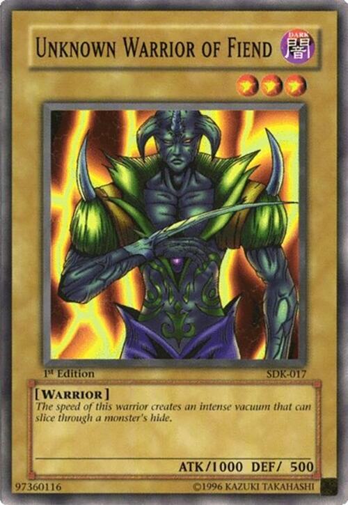 Unknown Warrior of Fiend card image