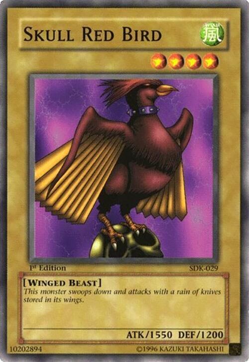 Skull Red Bird card image