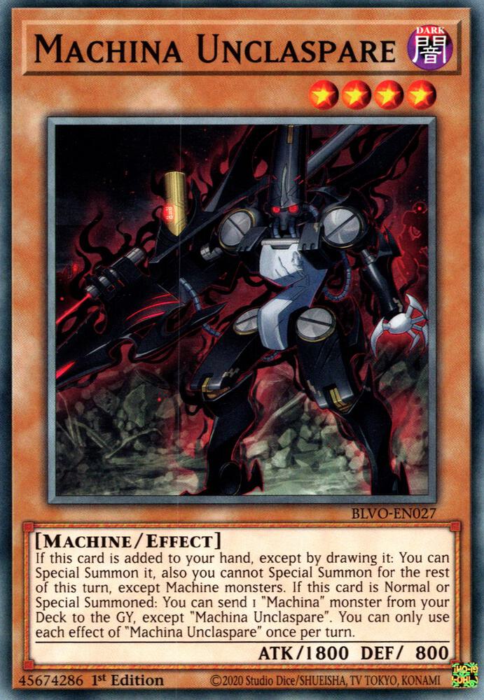 Machina Unclaspare (1st Edition) card image