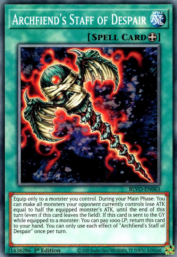 Archfiend's Staff of Despair (1st Edition) card image