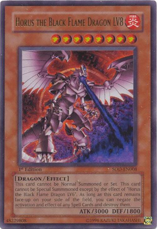 Horus the Black Flame Dragon LV8 card image