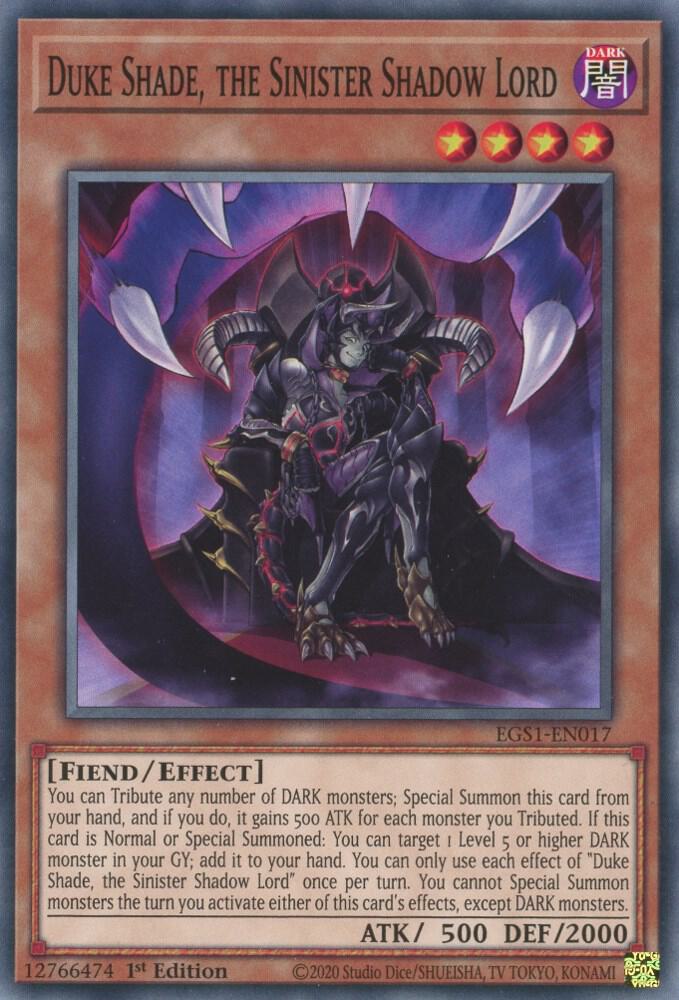 Duke Shade, the Sinister Shadow Lord (1st Edition) card image