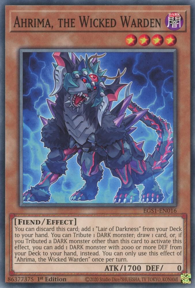Ahrima, the Wicked Warden (1st Edition) card image