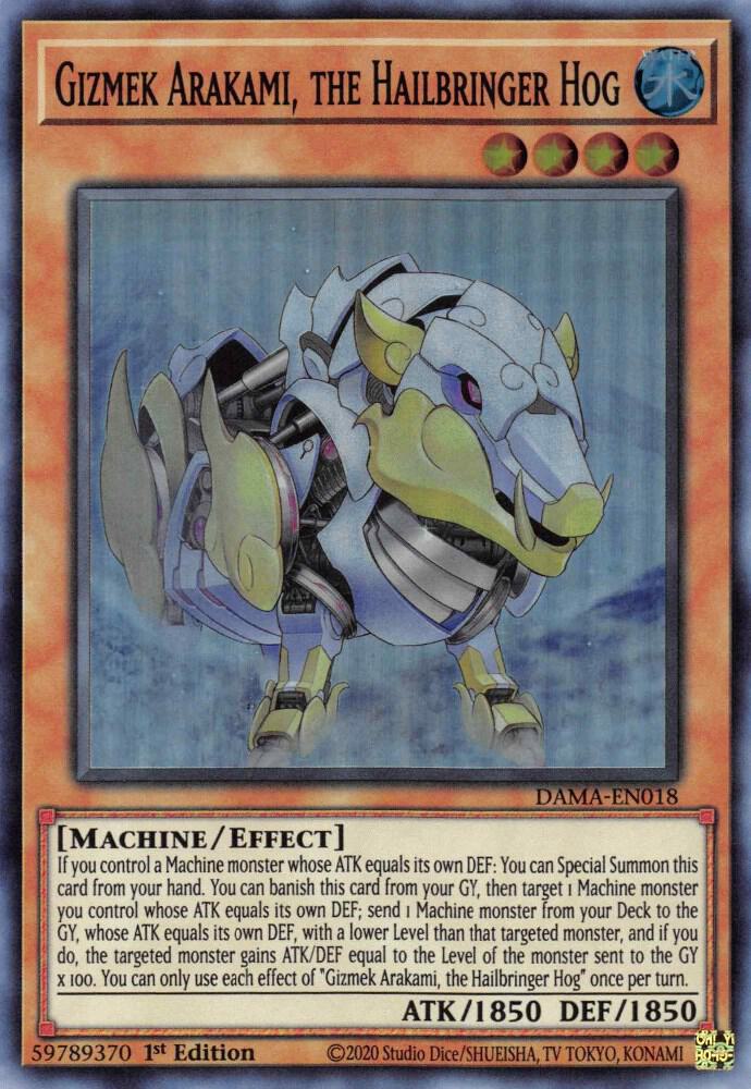 Gizmek Arakami, the Hailbringer Hog (1st Edition) card image
