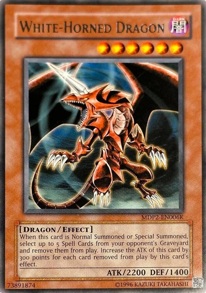 White-Horned Dragon (MDP2-EN006K) card image