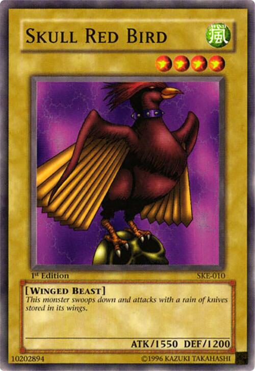 Skull Red Bird card image