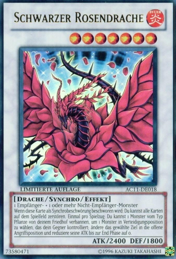 Black Rose Dragon (German) - "Schwarzer Rosendrache" card image