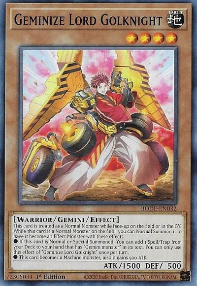 Geminize Lord Golknight (1st Edition) card image