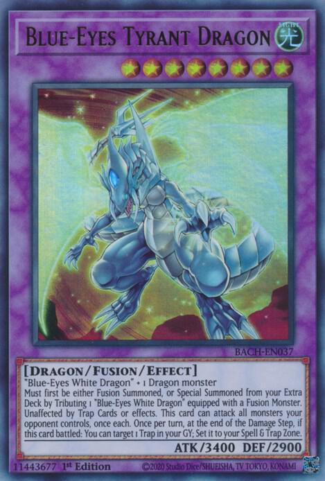 Blue-Eyes Tyrant Dragon (1st Edition) card image