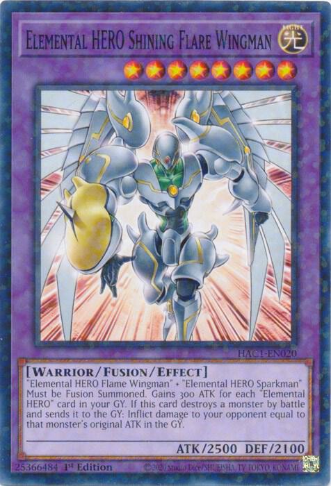Elemental HERO Shining Flare Wingman (Duel Terminal) card image