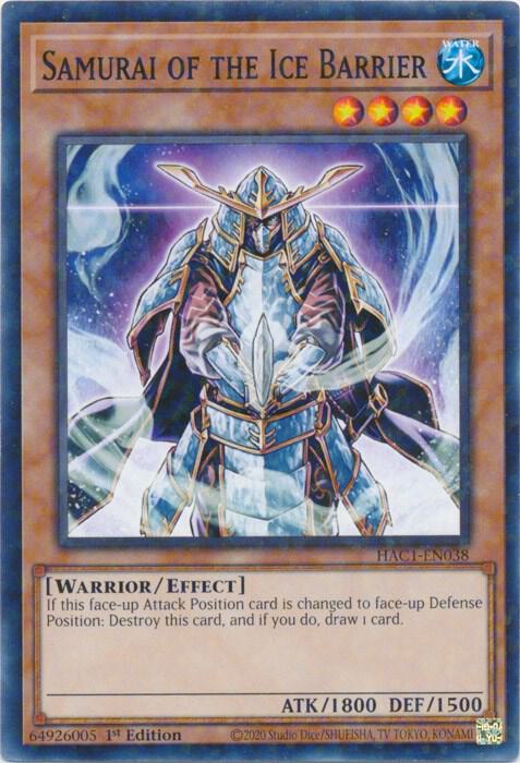 Samurai of the Ice Barrier (Duel Terminal) card image