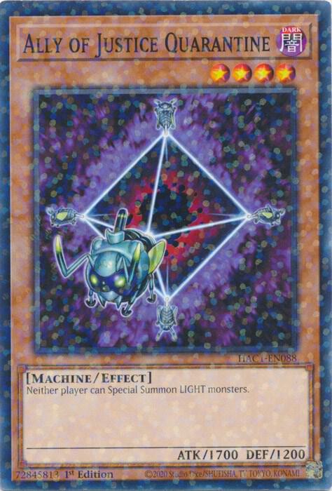 Ally of Justice Quarantine (Duel Terminal) (1st Edition) card image